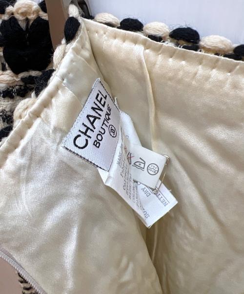 CHANEL BOUTIQUE（シャネル ブティック）CHANEL BOUTIQUE (シャネル ブティック) ツイードスカート ブラック×ホワイト サイズ:SIZE42の古着・服飾アイテム