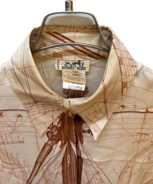 HERMES（エルメス）HERMES (エルメス) 長袖シャツ ホワイト×ベージュ サイズ:42の古着・服飾アイテム