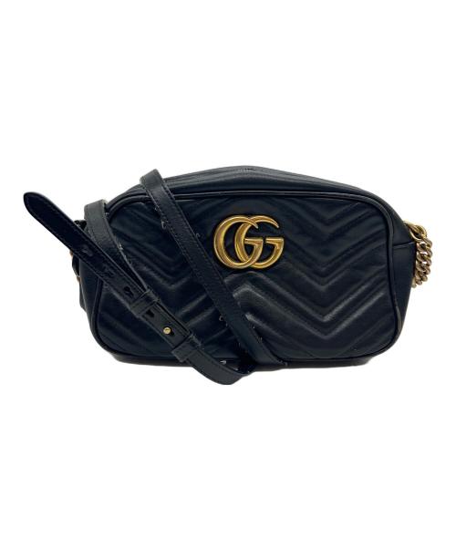 GUCCI（グッチ）GUCCI (グッチ) ショルダーバッグ/GG･マーモントスモールショルダー ブラックの古着・服飾アイテム
