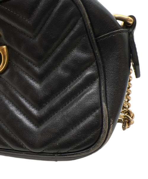 GUCCI（グッチ）GUCCI (グッチ) ショルダーバッグ/GG･マーモントスモールショルダー ブラックの古着・服飾アイテム