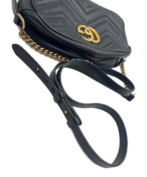 GUCCI（グッチ）GUCCI (グッチ) ショルダーバッグ/GG･マーモントスモールショルダー ブラックの古着・服飾アイテム