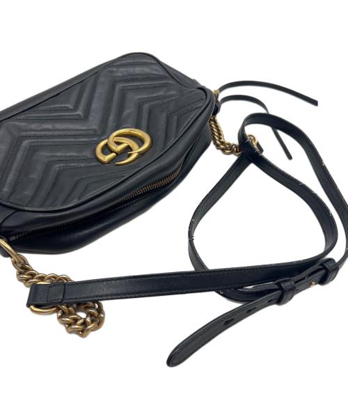 GUCCI（グッチ）GUCCI (グッチ) ショルダーバッグ/GG･マーモントスモールショルダー ブラックの古着・服飾アイテム