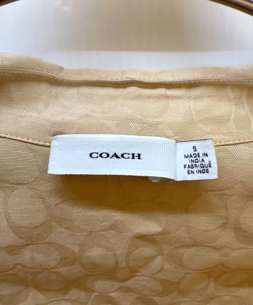COACH（コーチ）COACH (コーチ) 半袖シャツ ベージュ サイズ:Sの古着・服飾アイテム