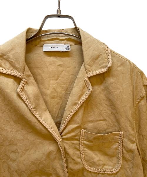 COACH（コーチ）COACH (コーチ) 半袖シャツ ベージュ サイズ:Sの古着・服飾アイテム