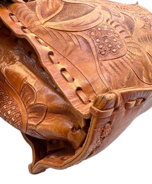 Carving Tribes（カービングトライブス）Carving Tribes (カービングトライブス) ハンドバッグ ブラウンの古着・服飾アイテム