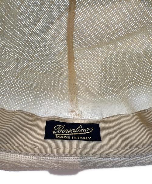 BORSALINO（ボルサリーノ）BORSALINO (ボルサリーノ) パナマハット アイボリー サイズ:58cmの古着・服飾アイテム