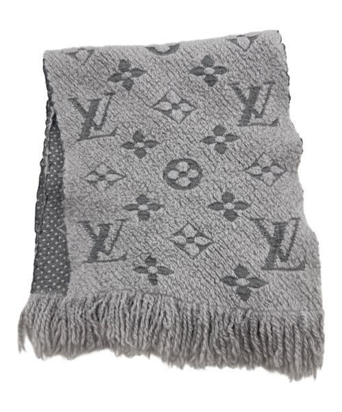 LOUIS VUITTON（ルイ ヴィトン）LOUIS VUITTON (ルイ ヴィトン) マフラー/エシャルプ・ロゴマニア グレーの古着・服飾アイテム