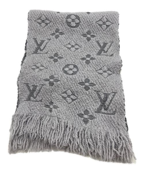 LOUIS VUITTON（ルイ ヴィトン）LOUIS VUITTON (ルイ ヴィトン) マフラー/エシャルプ・ロゴマニア グレーの古着・服飾アイテム