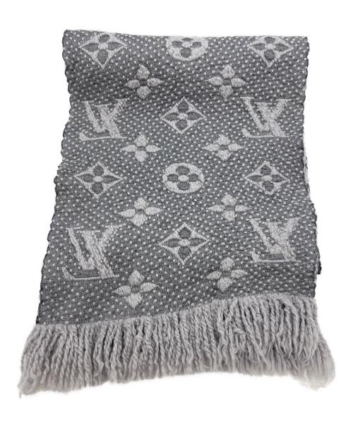 LOUIS VUITTON（ルイ ヴィトン）LOUIS VUITTON (ルイ ヴィトン) マフラー/エシャルプ・ロゴマニア グレーの古着・服飾アイテム