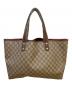 GUCCI (グッチ) シェリーラインPVCトートバッグ ベージュ×ブラウン：18000円