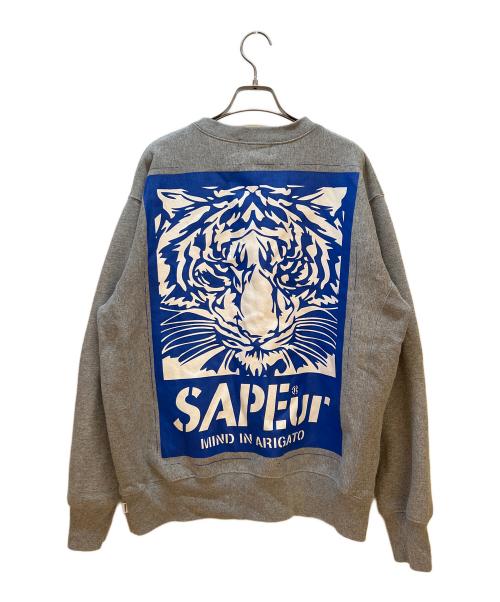 SAPEur（サプール）SAPEur (サプール) クルーネックスウェット グレー サイズ:Mの古着・服飾アイテム