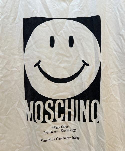 MOSCHINO（モスキーノ）MOSCHINO (モスキーノ) プリントTシャツ ホワイト×ブラック サイズ:Mの古着・服飾アイテム