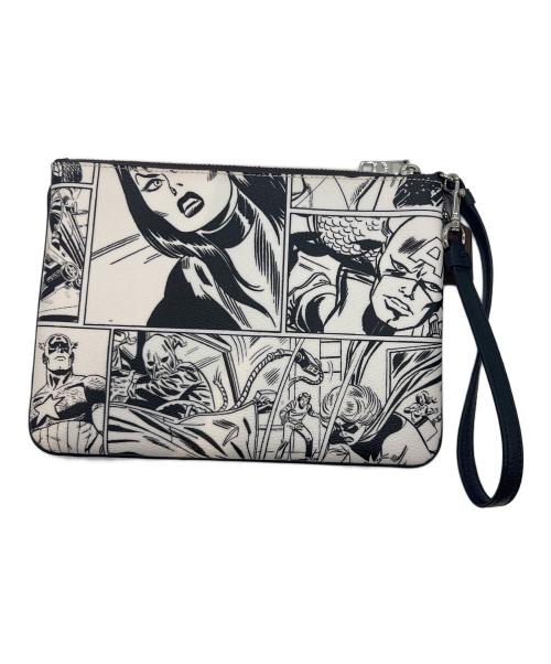 COACH（コーチ）COACH (コーチ) MARVEL (マーベル) セカンドバッグ ホワイト×ブラックの古着・服飾アイテム