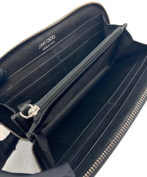 JIMMY CHOO（ジミーチュウ）JIMMY CHOO (ジミーチュウ) ラウンドファスナー財布 ブラックの古着・服飾アイテム
