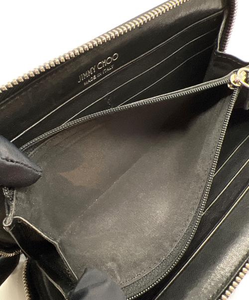 JIMMY CHOO（ジミーチュウ）JIMMY CHOO (ジミーチュウ) ラウンドファスナー財布 ブラックの古着・服飾アイテム