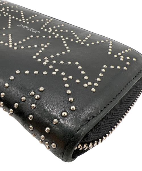 JIMMY CHOO（ジミーチュウ）JIMMY CHOO (ジミーチュウ) ラウンドファスナー財布 ブラックの古着・服飾アイテム