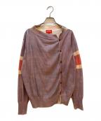 Vivienne Westwood RED LABELヴィヴィアンウエストウッドレッドレーベル）の古着「薄手カーディガン」｜パープル×レッド