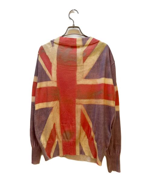 Vivienne Westwood RED LABEL（ヴィヴィアンウエストウッドレッドレーベル）Vivienne Westwood RED LABEL (ヴィヴィアンウエストウッドレッドレーベル) 薄手カーディガン パープル×レッド サイズ:2の古着・服飾アイテム
