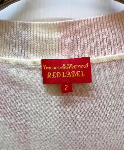 Vivienne Westwood RED LABEL（ヴィヴィアンウエストウッドレッドレーベル）Vivienne Westwood RED LABEL (ヴィヴィアンウエストウッドレッドレーベル) 薄手カーディガン パープル×レッド サイズ:2の古着・服飾アイテム
