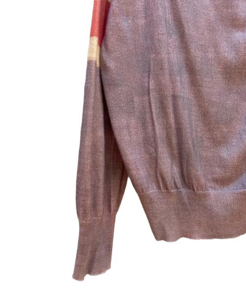 Vivienne Westwood RED LABEL（ヴィヴィアンウエストウッドレッドレーベル）Vivienne Westwood RED LABEL (ヴィヴィアンウエストウッドレッドレーベル) 薄手カーディガン パープル×レッド サイズ:2の古着・服飾アイテム