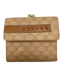 CELINE（セリーヌ）の古着「3つ折り財布/マカダム」｜ブラウン×ベージュ