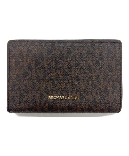 MICHAEL KORS（マイケルコース）MICHAEL KORS (マイケルコース) 2つ折り財布 ピンク×ブラウンの古着・服飾アイテム