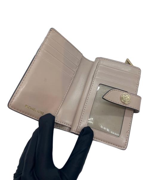 MICHAEL KORS（マイケルコース）MICHAEL KORS (マイケルコース) 2つ折り財布 ピンク×ブラウンの古着・服飾アイテム