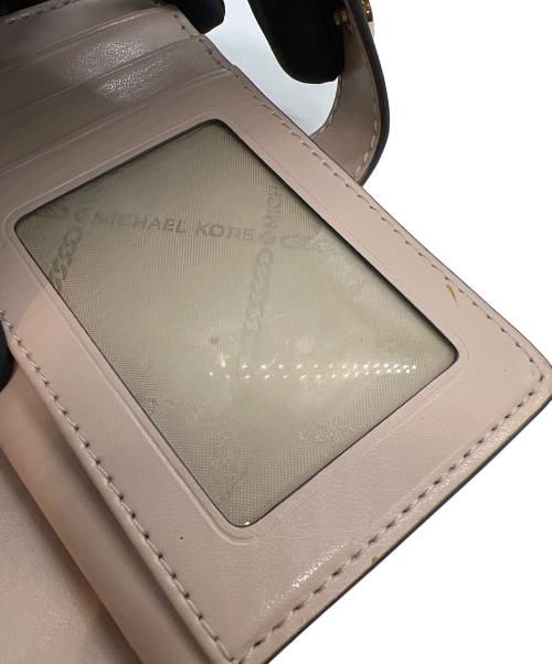 MICHAEL KORS（マイケルコース）MICHAEL KORS (マイケルコース) 2つ折り財布 ピンク×ブラウンの古着・服飾アイテム