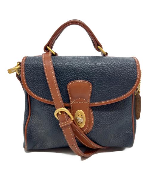 COACH（コーチ）COACH (コーチ) ショルダーバッグ/シェリダン ネイビー×ブラウンの古着・服飾アイテム