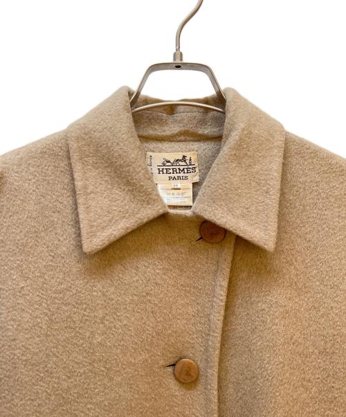 HERMES（エルメス）HERMES (エルメス) カシミヤコート ベージュ サイズ:38の古着・服飾アイテム
