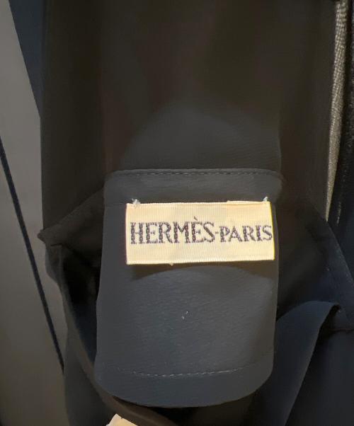 HERMES（エルメス）HERMES (エルメス) シースルー コート /シアーカーディガン ブラック サイズ:40の古着・服飾アイテム