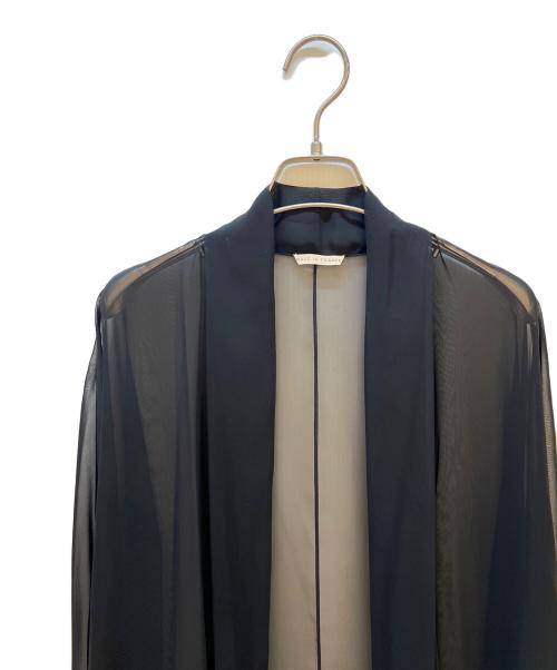 HERMES（エルメス）HERMES (エルメス) シースルー コート /シアーカーディガン ブラック サイズ:40の古着・服飾アイテム
