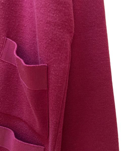 Salvatore Ferragamo（サルヴァトーレ フェラガモ）Salvatore Ferragamo (サルヴァトーレ フェラガモ) 厚手カーディガン ワインレッド サイズ:Mの古着・服飾アイテム