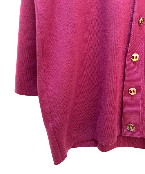 Salvatore Ferragamo（サルヴァトーレ フェラガモ）Salvatore Ferragamo (サルヴァトーレ フェラガモ) 厚手カーディガン ワインレッド サイズ:Mの古着・服飾アイテム