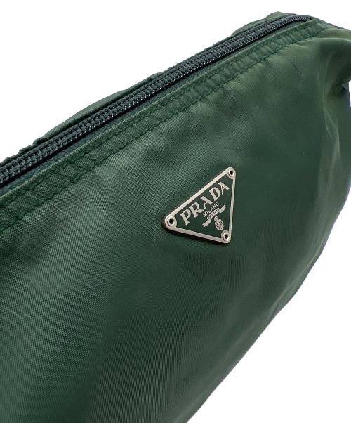 PRADA（プラダ）PRADA (プラダ) コスメポーチ グリーンの古着・服飾アイテム