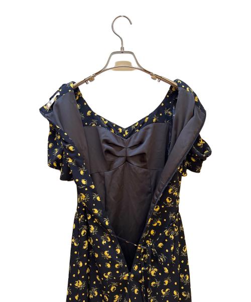 Snidel（スナイデル）Snidel (スナイデル) ノースリーブ・キャミソールワンピース ブラック×イエローの古着・服飾アイテム