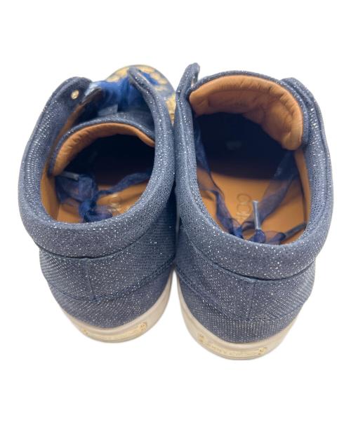 JIMMY CHOO（ジミーチュウ）JIMMY CHOO (ジミーチュウ) スニーカー ネイビー×ゴールド サイズ:37の古着・服飾アイテム