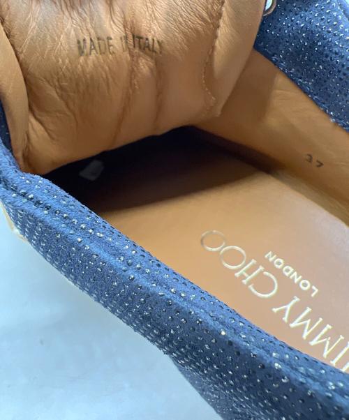 JIMMY CHOO（ジミーチュウ）JIMMY CHOO (ジミーチュウ) スニーカー ネイビー×ゴールド サイズ:37の古着・服飾アイテム