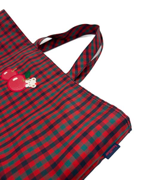 familiar（ファミリア）familiar (ファミリア) ハンドバッグ グリーン×レッドの古着・服飾アイテム