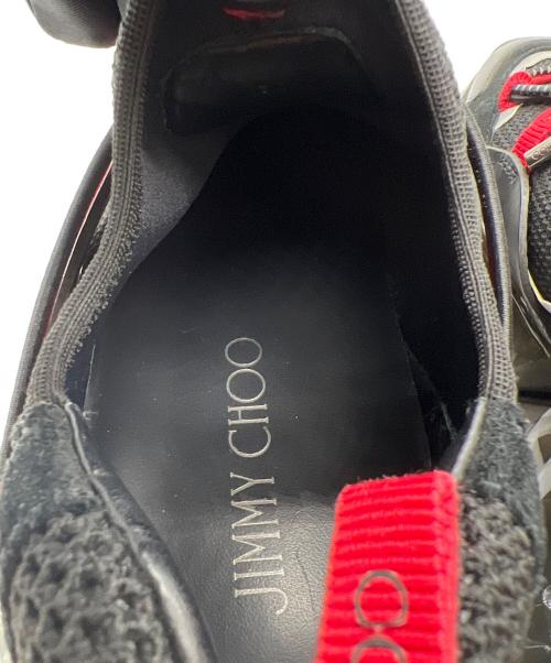 JIMMY CHOO（ジミーチュウ）JIMMY CHOO (ジミーチュウ) ローカットスニーカー ブラック×レッド サイズ:37の古着・服飾アイテム