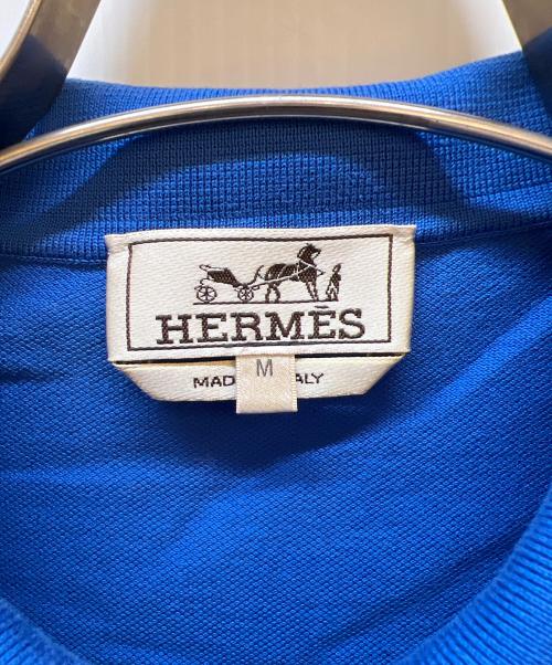HERMES（エルメス）HERMES (エルメス) ポロシャツ ブルー サイズ:Mの古着・服飾アイテム