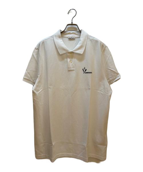 MONCLER（モンクレール）MONCLER (モンクレール) ポロシャツ ホワイト サイズ:XLの古着・服飾アイテム