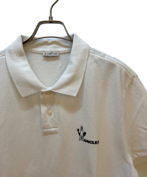 MONCLER（モンクレール）MONCLER (モンクレール) ポロシャツ ホワイト サイズ:XLの古着・服飾アイテム