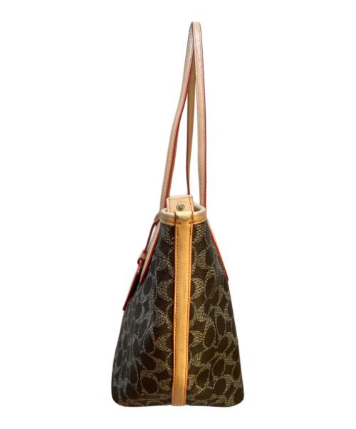 COACH（コーチ）COACH (コーチ) ハンドバッグ ブラウン×ベージュの古着・服飾アイテム