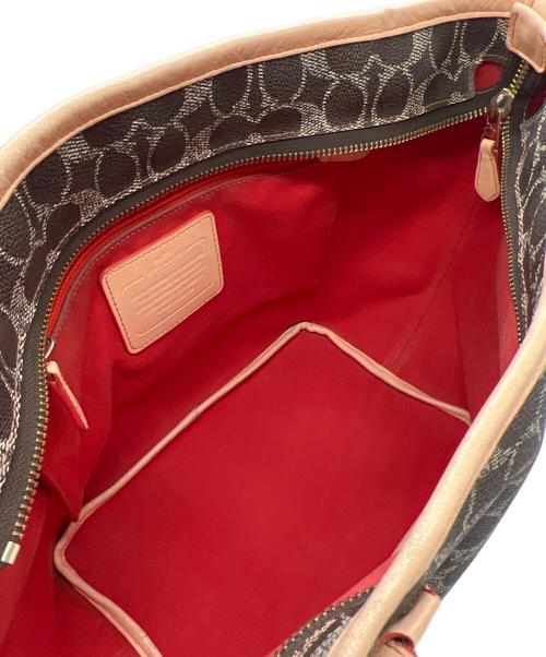 COACH（コーチ）COACH (コーチ) ハンドバッグ ブラウン×ベージュの古着・服飾アイテム