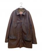 Stewart Leather Jacket.スチュワートレザージャケット）の古着「レザージャケット」｜ブラウン