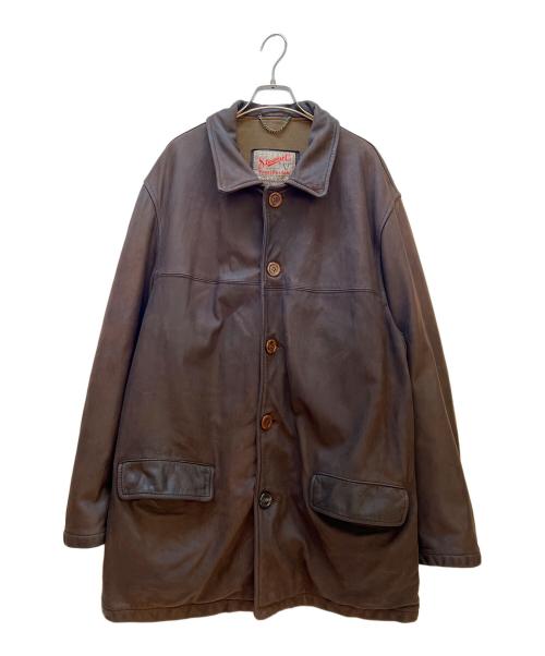 Stewart Leather Jacket.（スチュワートレザージャケット）Stewart Leather Jacket. (スチュワートレザージャケット) レザージャケット ブラウン サイズ:XLの古着・服飾アイテム