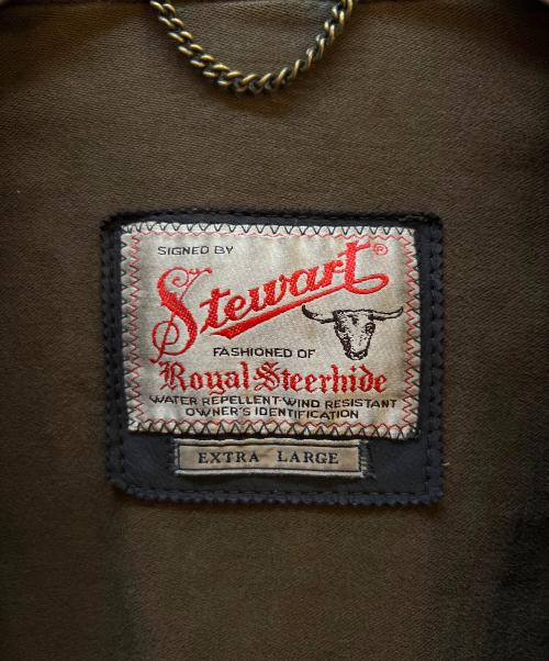 Stewart Leather Jacket.（スチュワートレザージャケット）Stewart Leather Jacket. (スチュワートレザージャケット) レザージャケット ブラウン サイズ:XLの古着・服飾アイテム