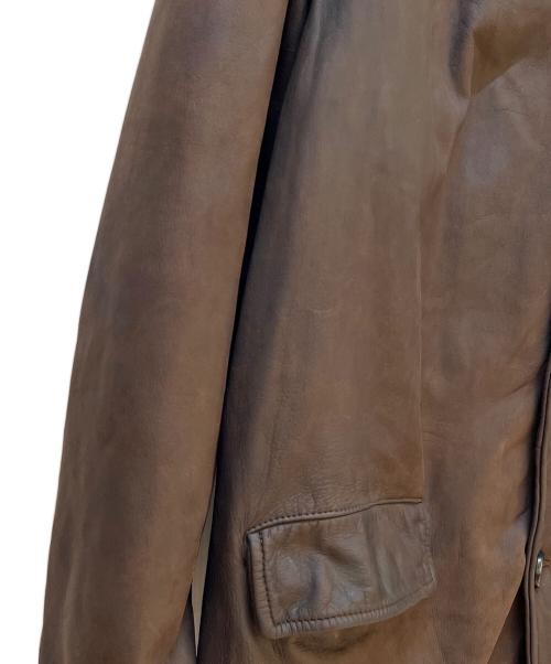 Stewart Leather Jacket.（スチュワートレザージャケット）Stewart Leather Jacket. (スチュワートレザージャケット) レザージャケット ブラウン サイズ:XLの古着・服飾アイテム