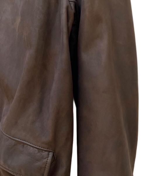 Stewart Leather Jacket.（スチュワートレザージャケット）Stewart Leather Jacket. (スチュワートレザージャケット) レザージャケット ブラウン サイズ:XLの古着・服飾アイテム
